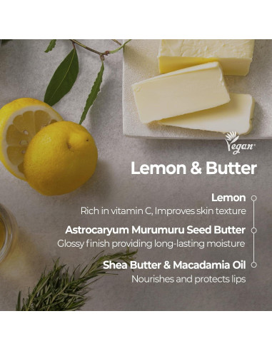 Bálsamo Labial Vegano SKINFOOD Mantequilla de Eneldo y Limón 21ml