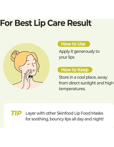 Bálsamo Labial Vegano SKINFOOD Mantequilla de Eneldo y Limón 21ml