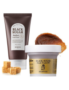 Duo Exfoliante e Hidratante SKINFOOD - Azúcar Negro 2 en 1