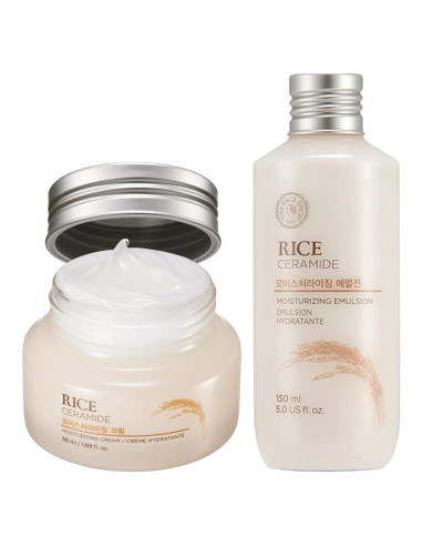 Dúo Hidratante The Face Shop - Loción y Crema de Arroz 200ml