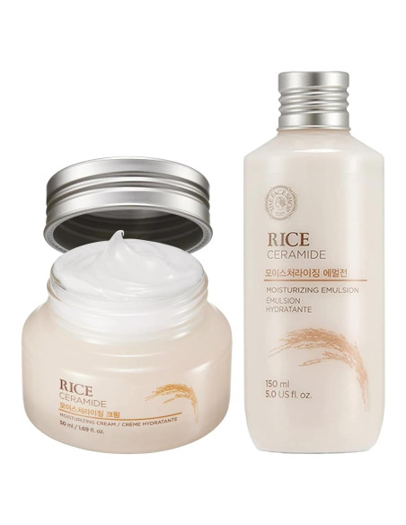 Dúo Hidratante The Face Shop - Loción y Crema de Arroz 200ml