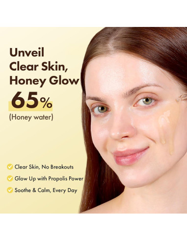 Suero Facial TOSOWOONG Honey Glow 65% 33ml - Hidratante y Brillante