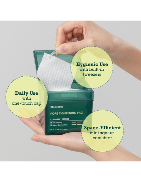Almohadillas Tónicas Astringentes Leaders 50 unidades 170ml