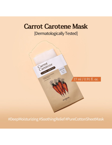 Mascarilla Hidratante SKINFOOD Caroteno de Zanahoria 10ea 270ml