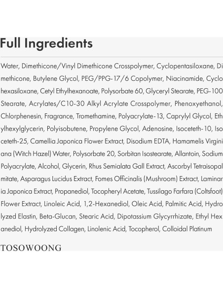 Suero Astringente de Poros TOSOWOONG 30ml - Niacinamida y Alantoína