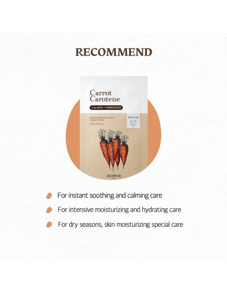 Mascarilla Hidratante SKINFOOD Caroteno de Zanahoria 10ea 270ml