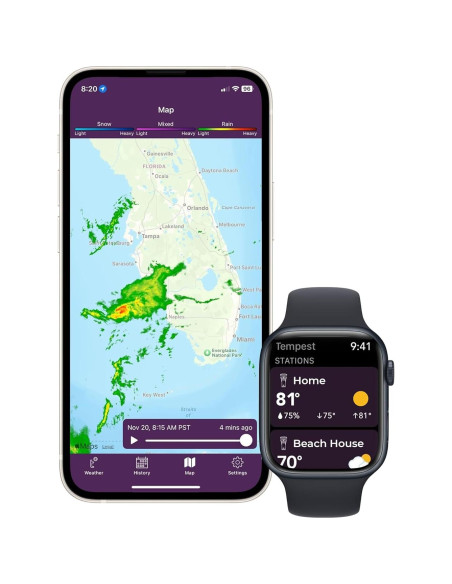 Estación Meteorológica Tempest WeatherFlow Inalámbrica con App