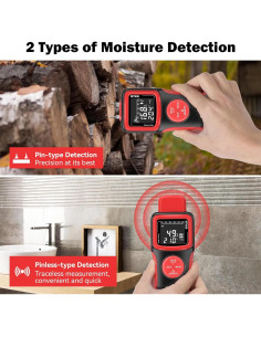 Medidor de Humedad de Madera WOODSAVR MT600 2 en 1 con Pantalla 2