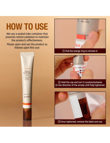 Crema para Ojos Goodal Vita-A Retinol 50g - Cuidado K-Beauty