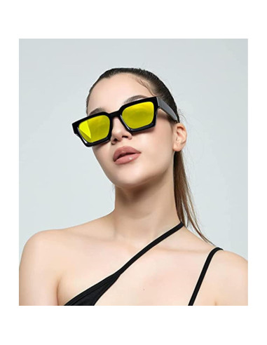 Gafas de sol gruesas cuadradas EYLRIM UV400 unisex