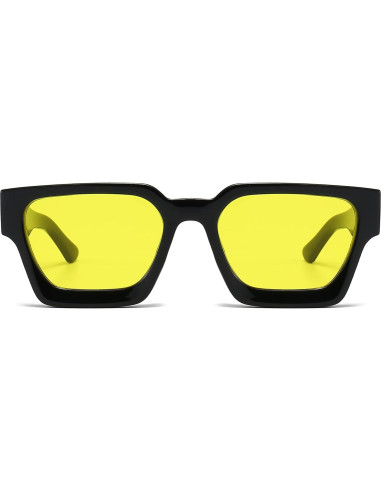 Gafas de sol gruesas cuadradas EYLRIM UV400 unisex