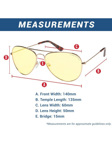 Gafas de Conducción Nocturna Eagle Eyes Aviator - Lentes Amarillas