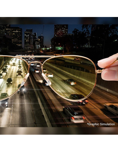 Gafas de Conducción Nocturna Eagle Eyes Aviator - Lentes Amarillas