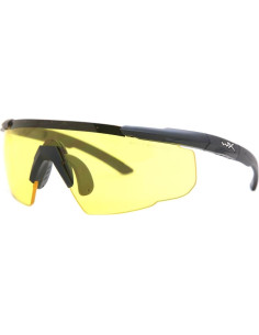 Gafas de Protección Wiley X Saber 300 Montura Negra Mate Lente Amarillo 2