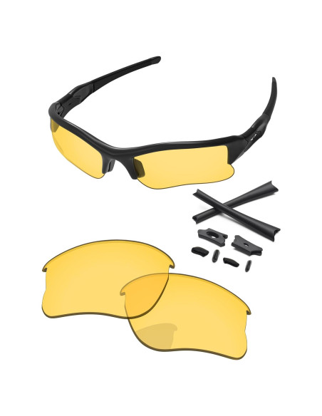 Lentes de Reemplazo PapaViva para Oakley Flak Jacket XLJ 63mm