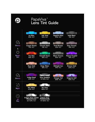 Lentes de Reemplazo PapaViva para Oakley Flak Jacket XLJ 63mm