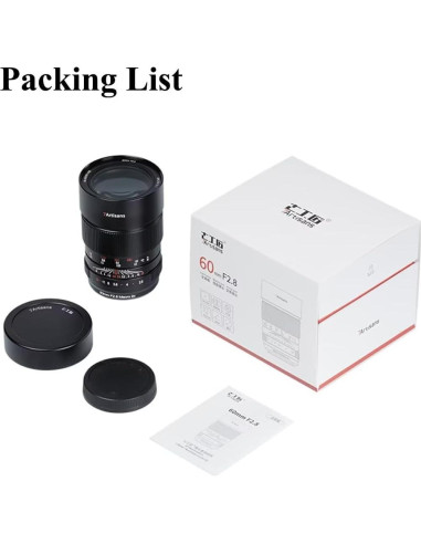 Lente Macro 60mm F2.8 2X 7artisans para Canon RF