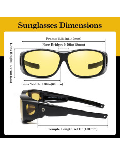 Gafas de Conducción Nocturna DUCO Polarizadas Ajustables 2