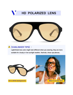 Gafas de sol aviador polarizadas VANLINKER VL9750 unisex 2