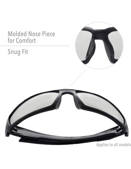 Gafas de Seguridad Uvex Honeywell Hypershock, Marco Claro, Lente Espejo Rojo