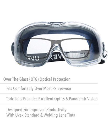 Gafas de Seguridad Uvex Stealth OTG con Lente Ámbar y Banda Neopreno Gafas de Seguridad Uvex Stealth OTG con Lente Ámbar y Banda Neopreno