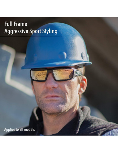 Gafas de Seguridad Uvex Hypershock S2945, Marco Negro, Lente Espejado