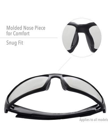 Gafas de Seguridad Uvex Hypershock S2945, Marco Negro, Lente Espejado