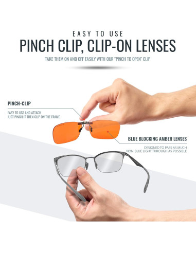 Gafas clip-on bloqueadoras de luz azul Biorhythm Spectra479
