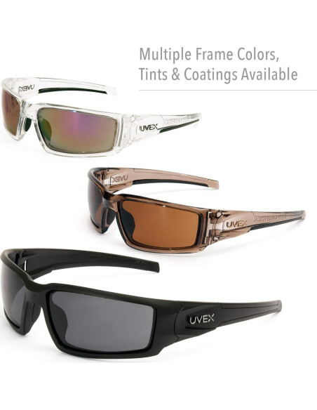 Gafas de Seguridad Uvex Hypershock S2945, Marco Negro, Lente Espejado