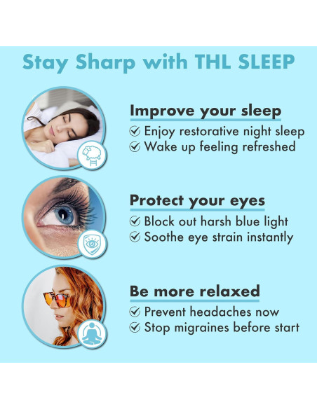 Gafas Naranjas THL Sleep para Bloquear Luz Azul - Unisex