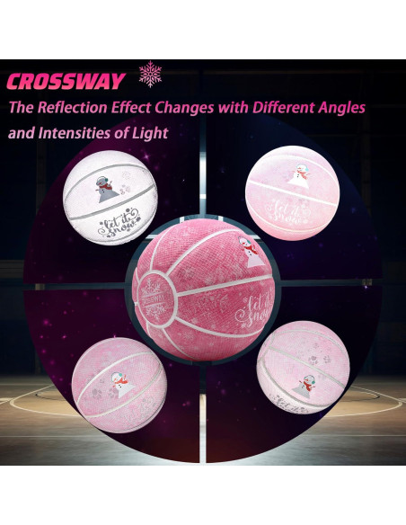 Balón de Baloncesto Holográfico MAIBOLE Tamaño 5 Rosa Balón de Baloncesto Holográfico MAIBOLE Tamaño 5 Rosa