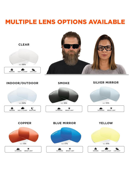 Gafas de Seguridad Ergodyne Skullerz ODIN, Impacto Z87.1+