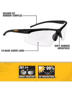 Gafas de Protección DEWALT DPG51 Unisex - Paquete de 4 2