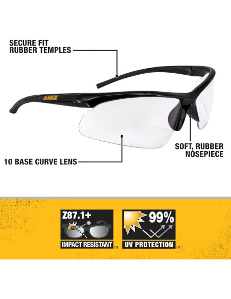 Gafas de Protección DEWALT DPG51 Unisex - Paquete de 4