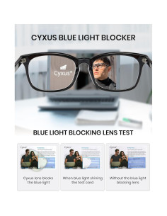 Gafas bloqueadoras luz azul Cyxus 2 Pack para adultos 2