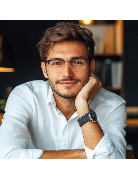 Gafas Anti Luz Azul Cyxus 8217 para Hombres con Montura Metal