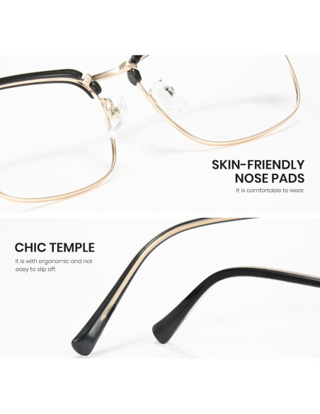 Gafas Anti Luz Azul Cyxus 8217 para Hombres con Montura Metal