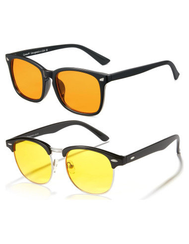 Gafas de Luz Azul Cyxus 2 Pack para Hombres y Mujeres