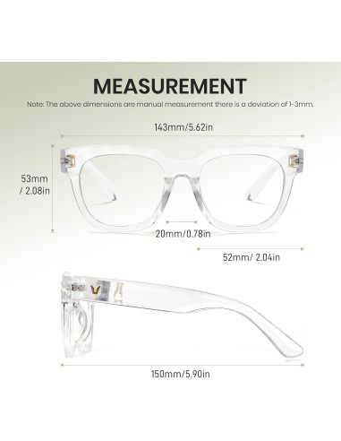 Gafas Cuadradas Anti-Luz Azul Cyxus UV400 Unisex