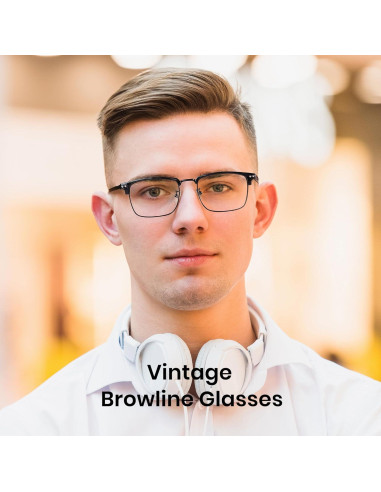 Gafas de bloqueo de luz azul Cyxus 8133 para hombres - Marco medio aro