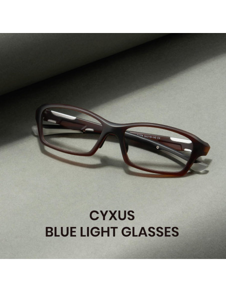 Gafas de luz azul Cyxus con marco TR y lente clara, protección UV Gafas de luz azul Cyxus con marco TR y lente clara, protección UV