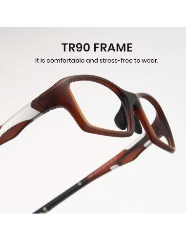 Gafas de luz azul Cyxus con marco TR y lente clara, protección UV