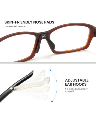 Gafas de luz azul Cyxus con marco TR y lente clara, protección UV