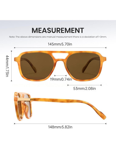 Gafas de sol retro Cyxus para mujeres con lentes polarizados UV