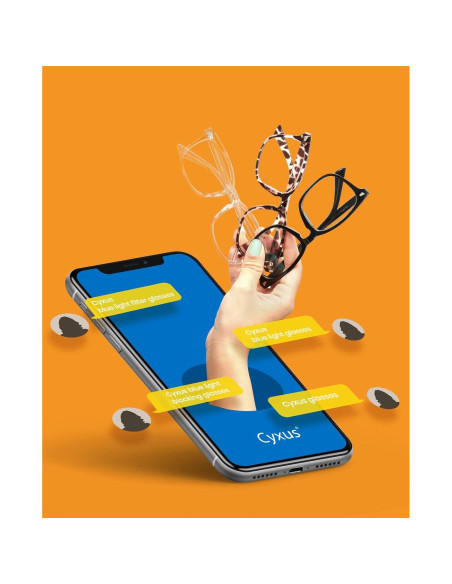 Gafas de bloqueo de luz azul Cyxus 2-Pack unisex, marco retro