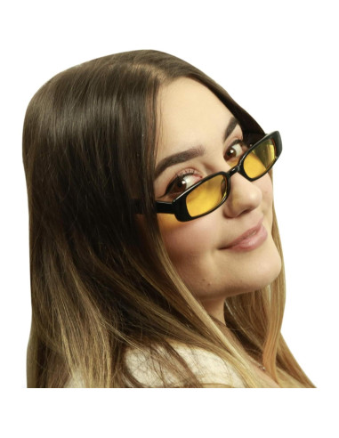 Gafas de sol rectangulares ShadyVEU UV400 Marco negro