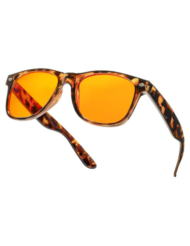 Gafas bloqueadoras luz azul VIKISOIO Tortuga-Ámbar Max 99%
