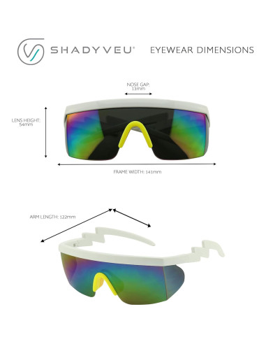 Gafas de sol ShadyVEU UV400 semi sin montura arcoíris