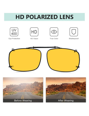 Gafas de sol clip Eyekepper grandes polarizadas 57mm UV400
