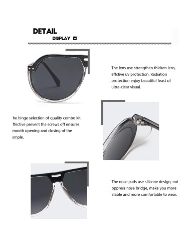 Gafas de sol aviador retro BS1600 con protección UV400